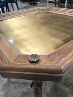 Italian Coffee Table or Side Table in Brass and Wood - 596197
