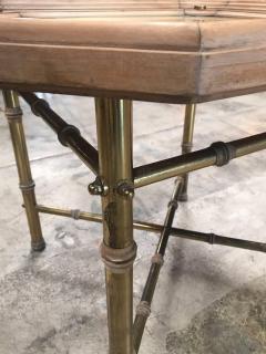 Italian Coffee Table or Side Table in Brass and Wood - 596198