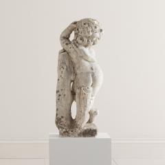 Italian Concrete Garden Cherub Statue - 3655225