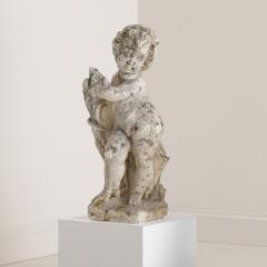 Italian Concrete Garden Cherub Statue - 3657574