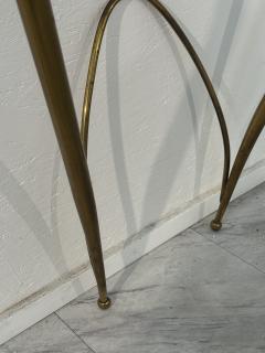 Italian Console Table with Marble Top and Brass Base 1950s - 4357515