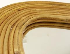 Italian Contemporary Bamboo Wall Mirror - 2412876