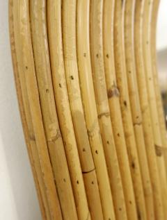 Italian Contemporary Bamboo Wall Mirror - 2412881
