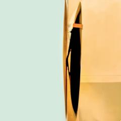 Italian Contemporary Concave and Curved Rose Gold Mirror - 4605303