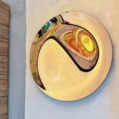 Italian Contemporary Concave and Curved Rose Gold Mirror - 4605309