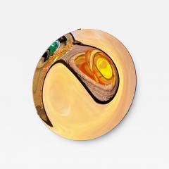 Italian Contemporary Concave and Curved Rose Gold Mirror - 4605344