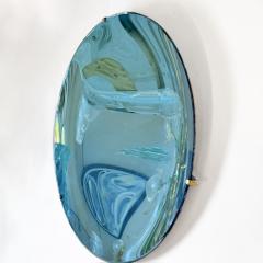 Italian Contemporary Large Concave and Curved Blu Mirror - 4613820