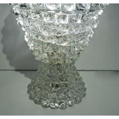 Italian Contemporary Pair of Crystal Rostrato Murano Glass Table Lamps - 1979803