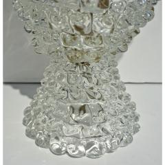 Italian Contemporary Pair of Crystal Rostrato Murano Glass Table Lamps - 1979805