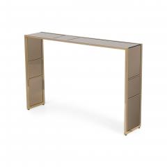 Italian Contemporary Smoked Mirror Console Table - 4700417