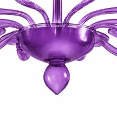 Italian Contemporary Violet Murano Style Glass Chandelier - 4445800