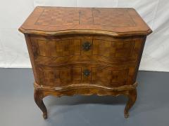 Italian Continental 19th Century 2 Drawer Chest Commode Nightstand Parquetry - 2781051