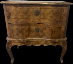 Italian Continental 19th Century 2 Drawer Chest Commode Nightstand Parquetry - 2781052