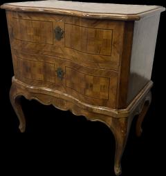 Italian Continental 19th Century 2 Drawer Chest Commode Nightstand Parquetry - 2781053