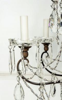 Italian Crystal Giltwood and Iron Chandelier - 2467065