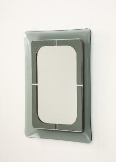 Italian Curved Smoked Glass Wall Mirror circa 1970 - 4783820