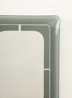 Italian Curved Smoked Glass Wall Mirror circa 1970 - 4783863