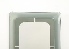 Italian Curved Smoked Glass Wall Mirror circa 1970 - 4783876