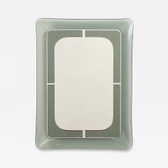 Italian Curved Smoked Glass Wall Mirror circa 1970 - 4791866