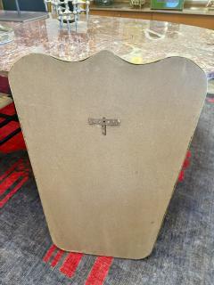 Italian Curvilinear Brass Framed Wall Mirror 1950s - 4348439