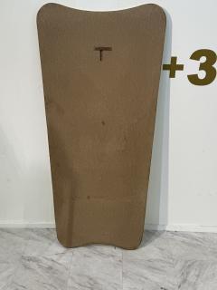 Italian Curvilinear Brass Mirror 1950s - 4348471