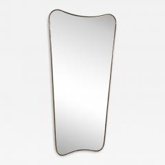Italian Curvilinear Brass Mirror 1950s - 4351638