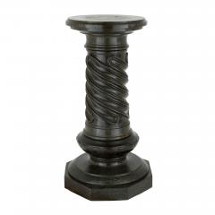 Italian Dark Green Serpentine Marble Pedestal Column - 4585354
