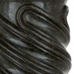 Italian Dark Green Serpentine Marble Pedestal Column - 4585355