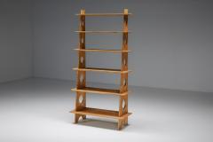 Italian Design Bookshelves In Solid Elm 1970s - 2133077