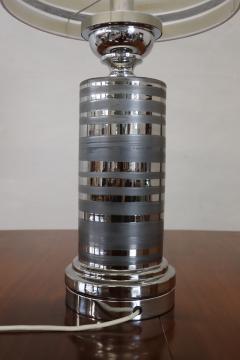 Italian Design Ceramic and Chromed Metal Table Lamp 1970s - 4115536