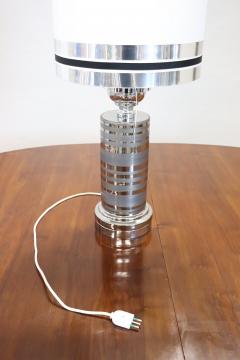 Italian Design Ceramic and Chromed Metal Table Lamp 1970s - 4115539