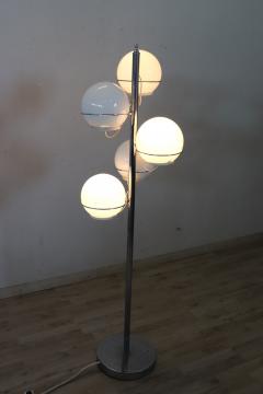Italian Design Chromed metal and Glass Floor Lamp by Gino Sarfatti 1960s - 3407532