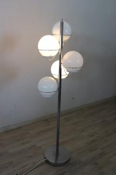 Italian Design Chromed metal and Glass Floor Lamp by Gino Sarfatti 1960s - 3407533