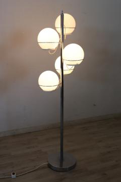 Italian Design Chromed metal and Glass Floor Lamp by Gino Sarfatti 1960s - 3407534