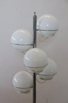 Italian Design Chromed metal and Glass Floor Lamp by Gino Sarfatti 1960s - 3407535