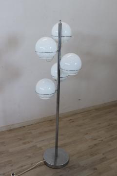 Italian Design Chromed metal and Glass Floor Lamp by Gino Sarfatti 1960s - 3407536