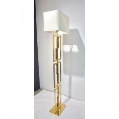 Italian Design Contemporary Cast Bronze and Gold Brass Rectangular Floor Lamp - 443326