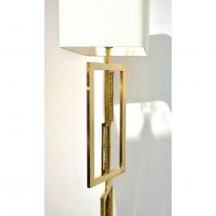 Italian Design Contemporary Cast Bronze and Gold Brass Rectangular Floor Lamp - 443335