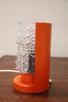 Italian Design Murano Glass and Orange Metal Table Lamp by Barovier 1950s - 2852446