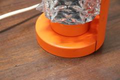Italian Design Murano Glass and Orange Metal Table Lamp by Barovier 1950s - 2852448