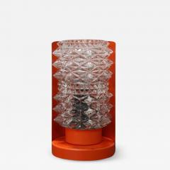 Italian Design Murano Glass and Orange Metal Table Lamp by Barovier 1950s - 2857551