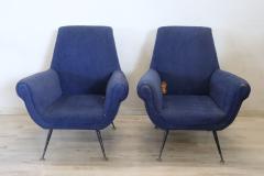 Italian Design Pair of Armchairs by Gigi Radice for Minotti 1950s - 3346324