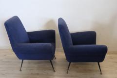 Italian Design Pair of Armchairs by Gigi Radice for Minotti 1950s - 3346329