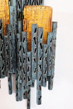 Italian Design Pair of Brutalist Wall Lights or Sconces by Marcello Fantoni - 3262593