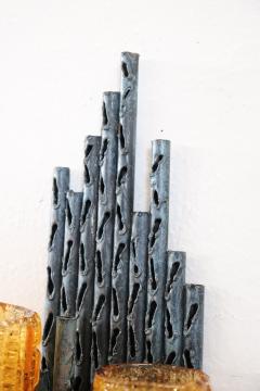 Italian Design Pair of Brutalist Wall Lights or Sconces by Marcello Fantoni - 3262594