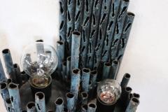 Italian Design Pair of Brutalist Wall Lights or Sconces by Marcello Fantoni - 3262595