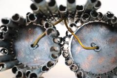 Italian Design Pair of Brutalist Wall Lights or Sconces by Marcello Fantoni - 3262597