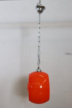 Italian Design Pendant Lamp in Orange Murano Glass by Carlo Nason 1960s - 4194998