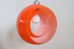 Italian Design Pendant Lamp in Orange Murano Glass by Carlo Nason 1960s - 4195002