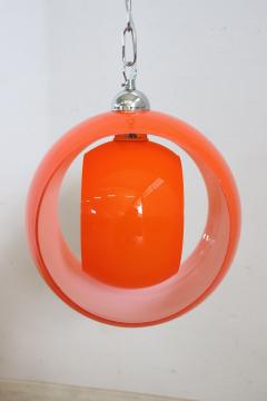 Italian Design Pendant Lamp in Orange Murano Glass by Carlo Nason 1960s - 4195007
